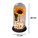 Ver imagem 2 de Luminária Love O Girassol Encantado 28 Cm Presente para Namorada Presente De Natal Presente dia das 