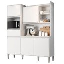 Ver imagem 1 de Kit Cozinha Compacta 5 Portas 160 Cm Isabel Branco Reajl Moveis