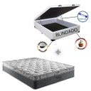 Ver imagem 2 de Cama Base Box com Baú Casal + Colchão de Molas Ensacadas (pocket) Palermo Light Casal:branco