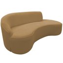 Ver imagem 1 de Sofá Curvo 3 Lugares 180cm Eron Braço Direito Bouclé Camel - Nexta Casa