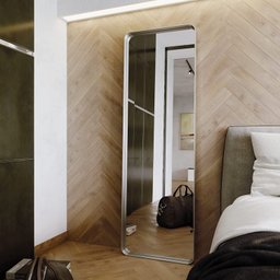 Espelho Grande Retangular Corpo Inteiro com Moldura em Metal 150 X 60 Cm - 2
