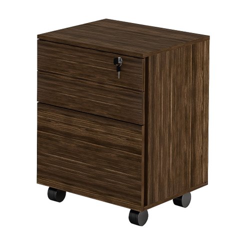 Gaveteiro 3 Gavetas Com Rodízios ME4148 Nogal - Tecno Mobili