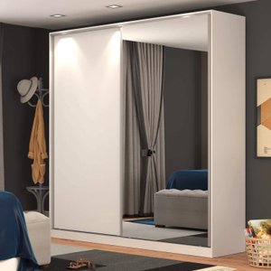 Guarda-Roupa Solteiro 1 Espelho 2 Portas 3 Gavetas Rc2006