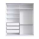 Ver imagem 6 de Guarda-Roupa Casal 2 Portas de Correr 1 com Espelho 3 Gavetas Nexo Branco