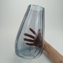 Ver imagem 3 de Vaso Decorativo Enfeite Casa Planta Home&Co Vidro 28x15x15cm Marrom