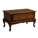 Ver imagem 1 de Mesa de Centro Retangular 2 Portas Pés Luiz Xv Florença 1006 - Castanho Envelhecido