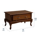 Ver imagem 4 de Mesa de Centro Retangular 2 Portas Pés Luiz Xv Florença 1006 - Castanho Envelhecido