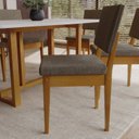 Ver imagem 6 de Conjunto Sala de Jantar 6 Cadeiras Tampo 170cm Oval sem Vidro Filadélfia Natural Cerejeira/Legacy