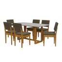 Ver imagem 3 de Conjunto Sala de Jantar 6 Cadeiras Tampo 170cm Oval sem Vidro Filadélfia Natural Cerejeira/Legacy