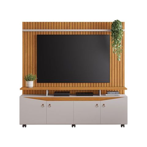 Estante Home para Tv até 65 Polegadas Conceito Jcm Móveis Cinamomo/off