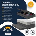 Ver imagem 4 de Cama Box Baú com Colchão de Molas Ensacadas Ortobom One Face Plenno Superpocket + Auxiliar de