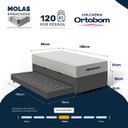Ver imagem 3 de Cama Box Baú com Colchão de Molas Ensacadas Ortobom One Face Plenno Superpocket + Auxiliar de
