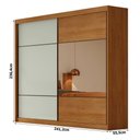 Ver imagem 2 de Guarda Roupa Casal Belmonte 2 Portas 6 Gavetas com Espelho Cinamomo Fendi - Novo Horizonte