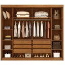 Ver imagem 3 de Guarda Roupa Casal Belmonte 2 Portas 6 Gavetas com Espelho Cinamomo Fendi - Novo Horizonte