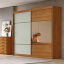 Ver imagem 4 de Guarda Roupa Casal Belmonte 2 Portas 6 Gavetas com Espelho Cinamomo Fendi - Novo Horizonte