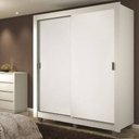 Ver imagem 1 de Guarda-Roupa Solteiro Madesa Dallas Plus 2 Portas de Correr 4 Gavetas com Pés Branco Cor:Branco