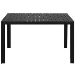 Mesa Retangular Área Externa Grumari Rivatti 140 Cm (largura) Tampo Polywood Preto Base em Aluminio - 3