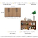 Ver imagem 4 de Aparador Buffet 4 Portas com Pés Quadrados Viena Multimóveis V3607 Rustic/Preto