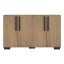 Ver imagem 1 de Aparador Buffet 4 Portas com Pés Quadrados Viena Multimóveis V3607 Rustic/Preto