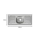 Ver imagem 2 de Pia de Cozinha 100% Inox com Cuba em Inox Embutida 55x100cm: Inox