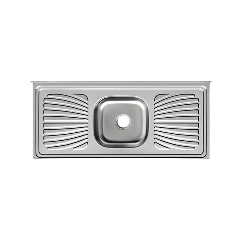 Pia de Cozinha 100% Inox com Cuba em Inox Embutida 55x100cm: Inox