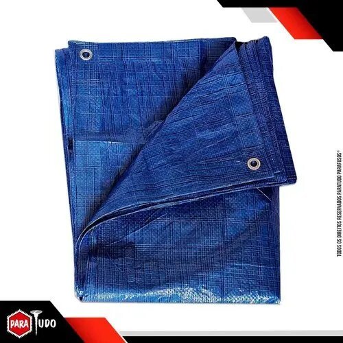 Lona Encerado Impermeável Azul 5x4m 100 Micras Multiuso AJAX - 3