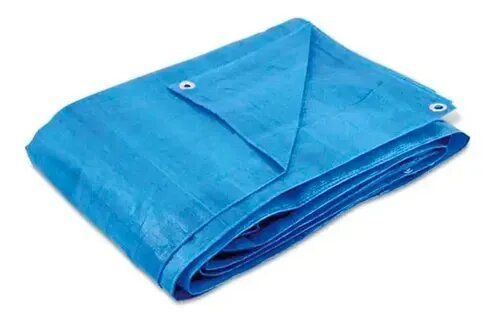 Lona Encerado Impermeável Azul 5x4m 100 Micras Multiuso AJAX - 1