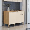 Ver imagem 4 de Balcão de Cozinha Vert Plus 3 Portas 1 Gaveta 120 Cm Freijó Soft - Kits Paraná