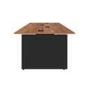Ver imagem 4 de Mesa de Escritório Plataforma para 4 Pessoas 3,00m Nogal F5 Cor:nogal com Preto