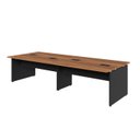 Ver imagem 6 de Mesa de Escritório Plataforma para 4 Pessoas 3,00m Nogal F5 Cor:nogal com Preto
