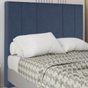 Ver imagem 2 de Cabeceira Casal 138 cm Madrid Veludo Azul Soon