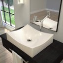 Ver imagem 1 de Cuba de Apoio para Banheiro Ml44w Retangular Folha Compace