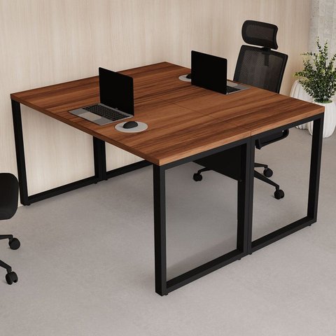 Mesa Escritório Plataforma Trabalho 2 Lugares 140 cm X 120cm 100% MDF Executive