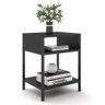Kit 2 Mesas de Cabeceira Estilo Industrial Plaza L03 Preto - Mpozenato - 7