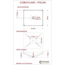 Ver imagem 3 de Cuba de Apoio para Banheiro F44w Folha Compace