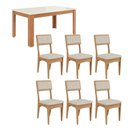 Ver imagem 2 de Mesa Jantar 1,60m x 0,90m com 6 Cadeiras Encosto Tela 100% MDF Dalla Costa