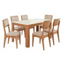 Ver imagem 7 de Mesa Jantar 1,60m x 0,90m com 6 Cadeiras Encosto Tela 100% MDF Dalla Costa
