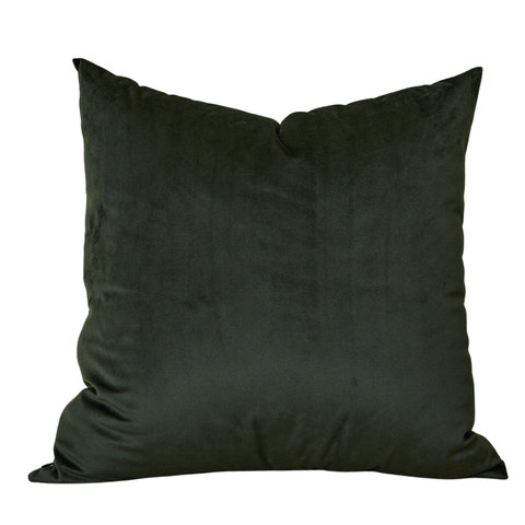 Almofada em Veludo Verde Musgo Quadrada:Completa