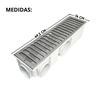 Ralo Pluvial Modelo 15x50 Inox Modular Branco com Tela - 3