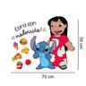 Adesivo de Geladeira Lilo e Stitch:70 X 58 Cm - 2