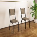 Ver imagem 2 de Kit 2 Cadeiras para Sala de Jantar Bari Preto/Rattan