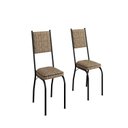 Ver imagem 1 de Kit 2 Cadeiras para Sala de Jantar Bari Preto/Rattan