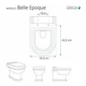 Tampa de Vaso Poliéster Belle Epoque Branco para bacia Deca 6lpf - 5