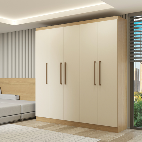 Roupeiro Modulado Selene 5 Portas 3 Gavetas 2,00 Metros