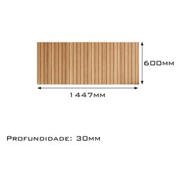 Cabeceira para Cama Box com Efeito Ripado 3d Cross Casal 144,70x60cm Freijó - Movelove - 5
