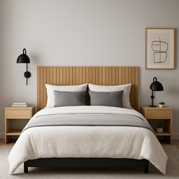 Cabeceira para Cama Box com Efeito Ripado 3d Cross Casal 144,70x60cm Freijó - Movelove - 2