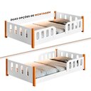 Ver imagem 2 de Cama Montessoriana Infantil Branca Melissa Divaloto Com Colchão Probel Guarda Costas