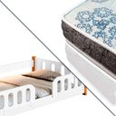Ver imagem 3 de Cama Montessoriana Infantil Branca Melissa Divaloto Com Colchão Probel Guarda Costas
