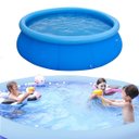 Ver imagem 2 de Piscina Borda Inflável 2490 Litros Pvc Resistente Redonda