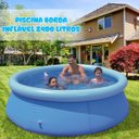Ver imagem 3 de Piscina Borda Inflável 2490 Litros Pvc Resistente Redonda